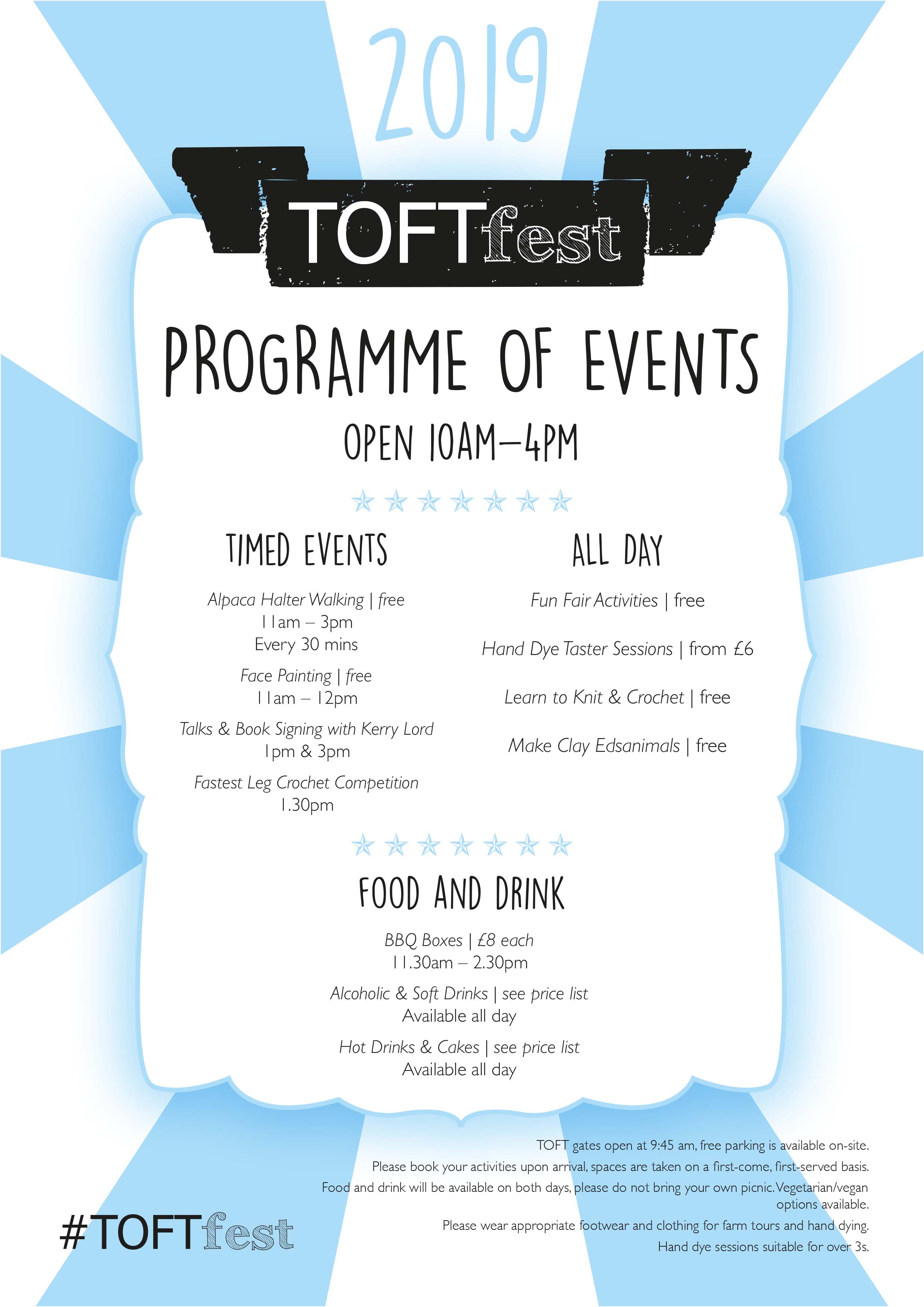 TOFTfest 2019 programme of events